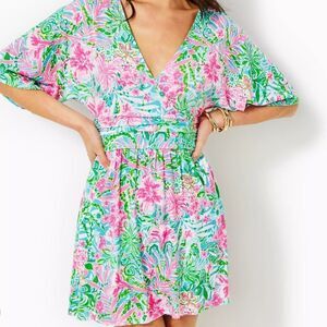 Lilly Pulitzer Parigi Romper “Leaf it Wild” Size M
